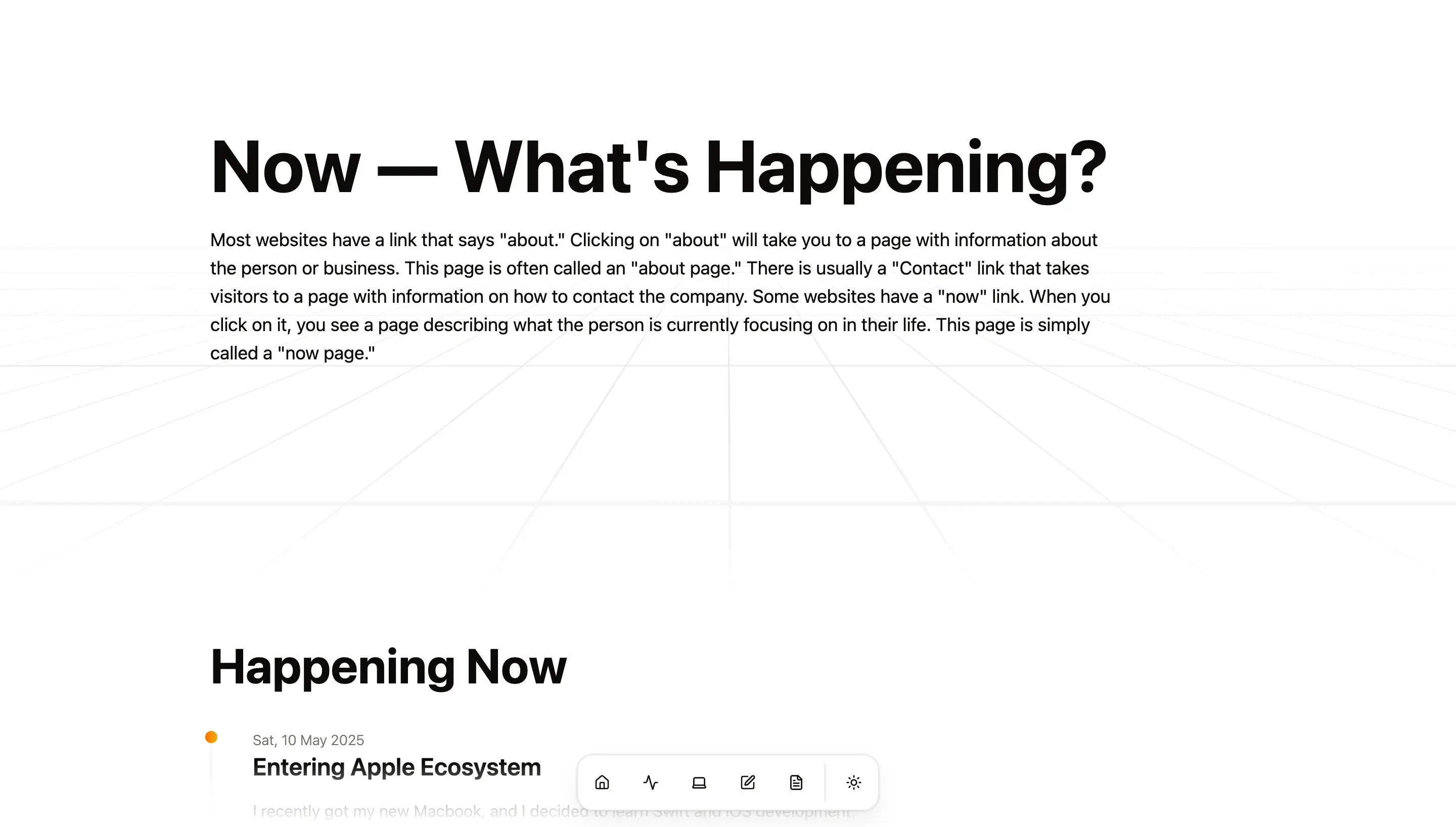 Now Page